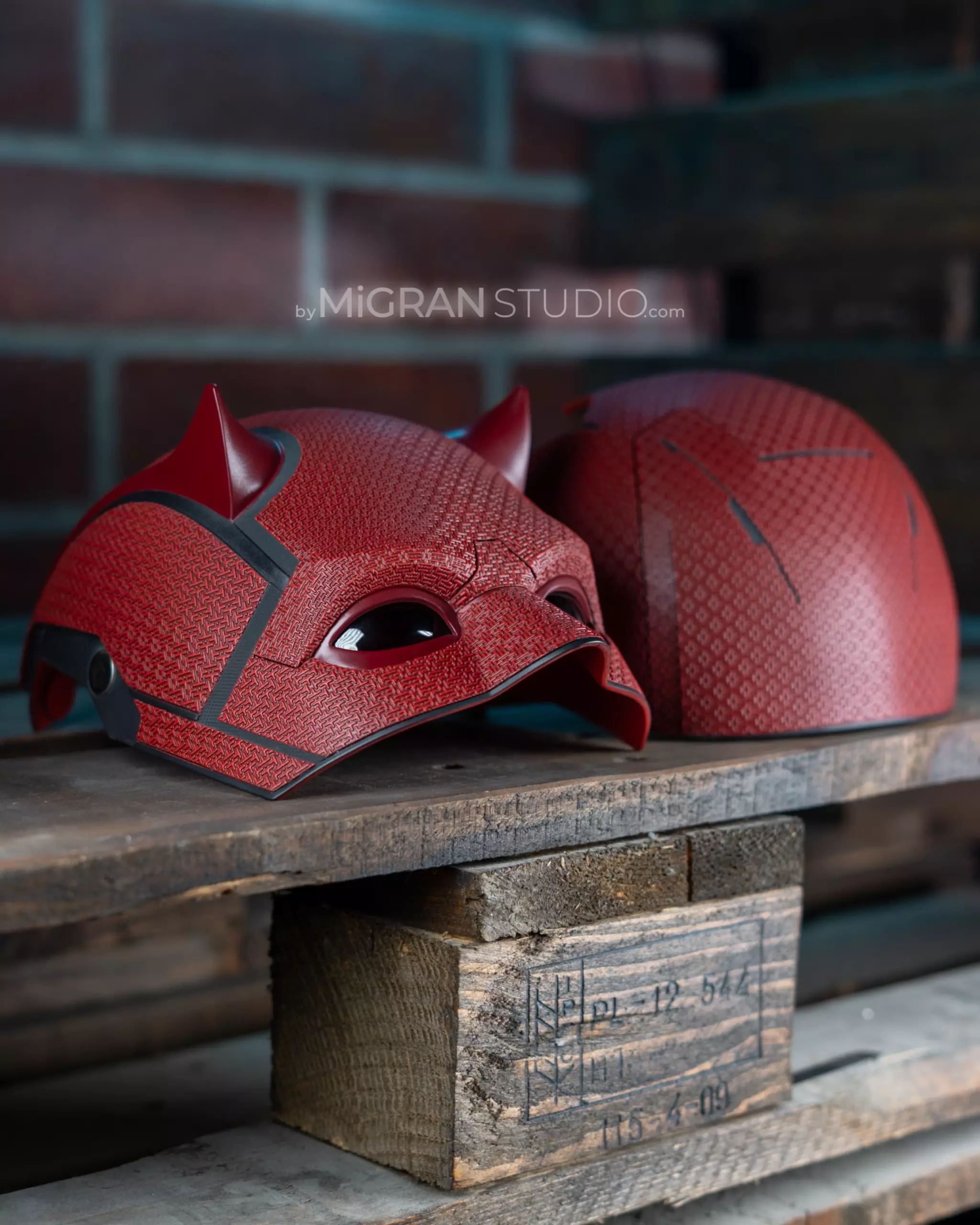 Red Textured Daredevil Helmet Mask – Born Again Season 1