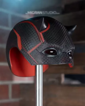 Black Daredevil Helmet Mask, Born Again Season 3 replica by MiGran Studio