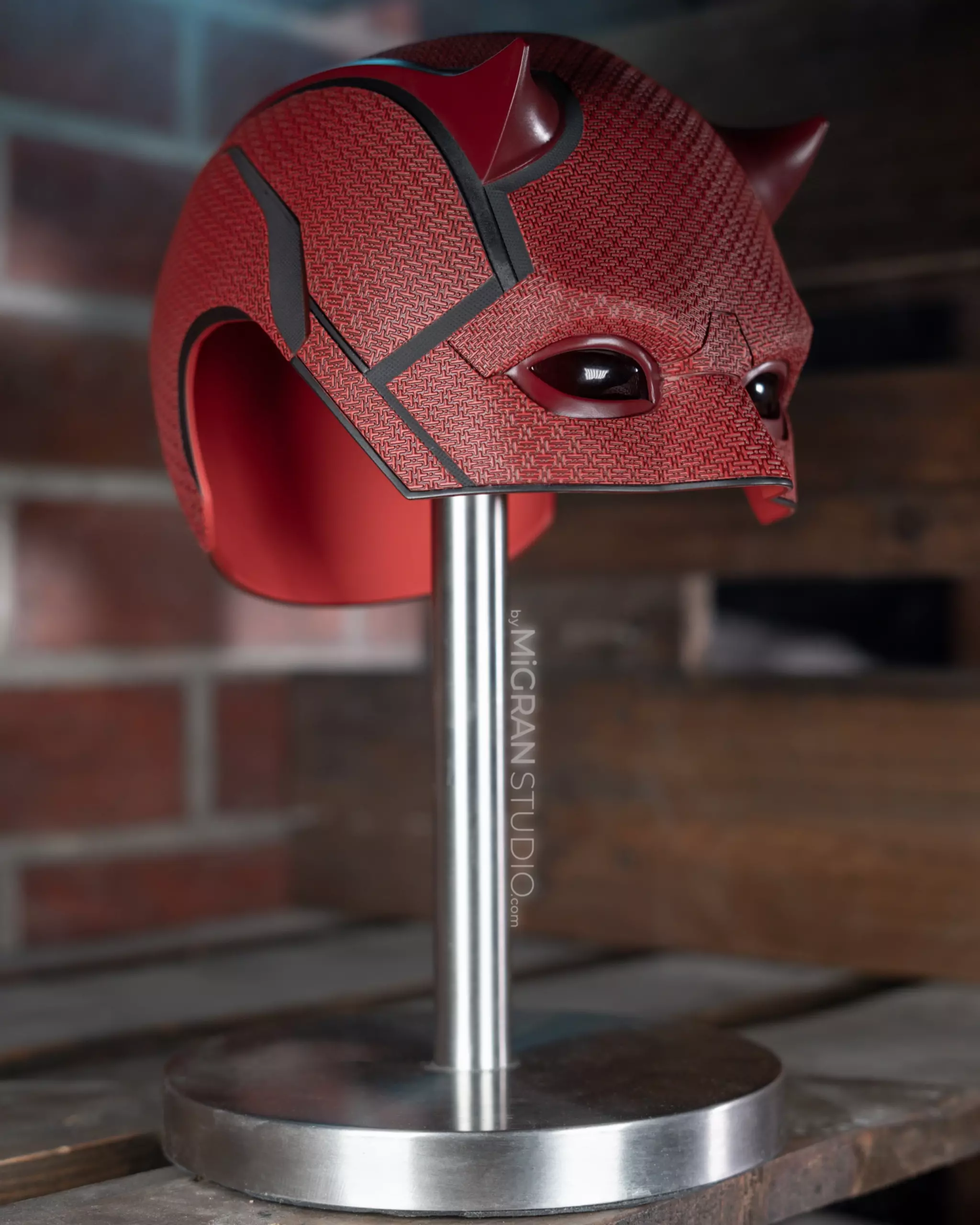 MiGranStudio　デアデビル　ボーンアゲイン　カウル　マスク　レプリカ Red Textured Daredevil Helmet Mask – Born Again Season 1